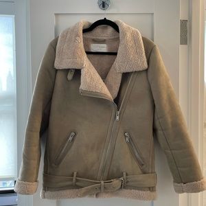 Zara Moto Sherpa Jacket